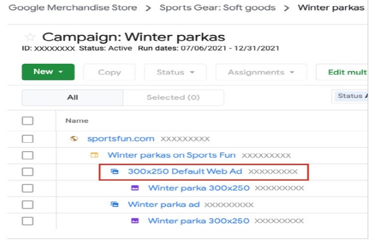 Default Ads CM360