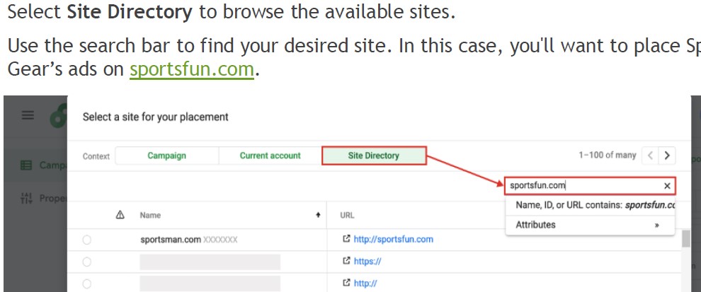 Site Directory CM360