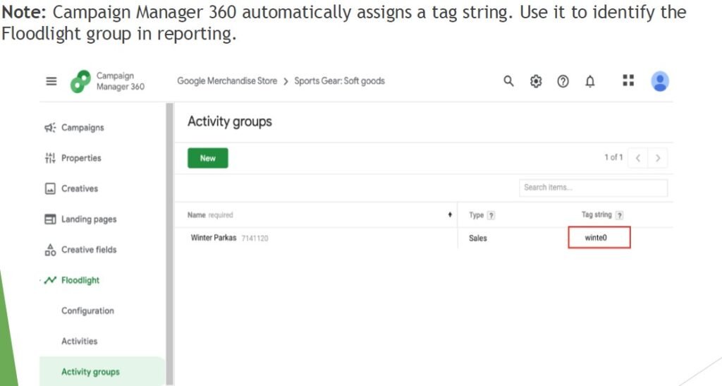 Tag String FL Activity CM360