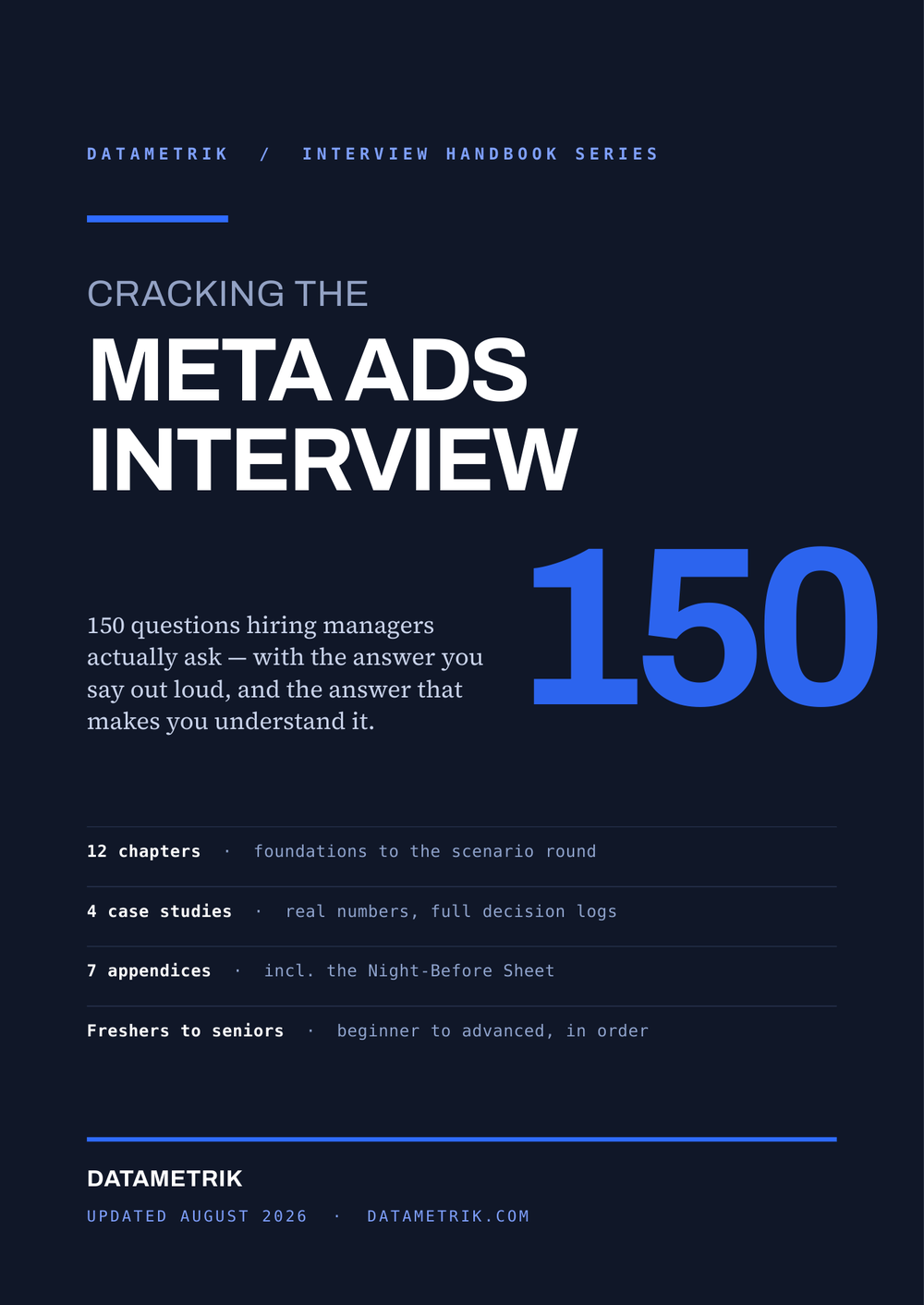 Cracking the Meta Ads Interview 2026 — Meta Ads interview questions and answers ebook by Datametrik